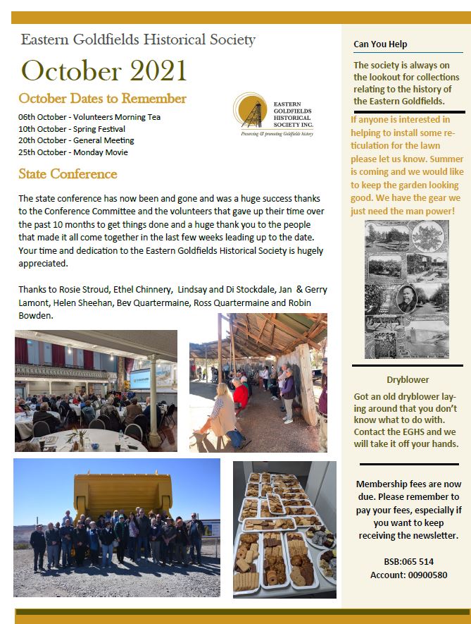 October 2021 Newsletter